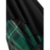 Plaid Contrast Bowknot Long Sleeves Overlay Dress - Image 8
