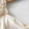 Retro Solid Stringy Selvedge Long Sleeve Dress - Image 5
