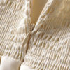 Retro Solid Stringy Selvedge Long Sleeve Dress - Image 6