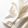Retro Solid Stringy Selvedge Long Sleeve Dress - Image 7