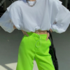 Round neck long sleeves thin stitching top - Image 2