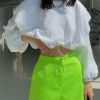 Round neck long sleeves thin stitching top - Image 3
