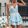 Sexy Spaghetti Strap Backless Short Jumpsuit And Rompers