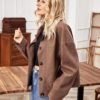 Single-Breasted Solid Long Sleeve Jacket - Image 2