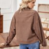 Single-Breasted Solid Long Sleeve Jacket - Image 3