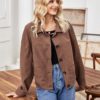Single-Breasted Solid Long Sleeve Jacket - Image 4