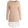 Sweet Round Collar Laced Long Sleeve Dress