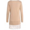 Sweet Round Collar Laced Long Sleeve Dress - Image 2