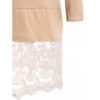 Sweet Round Collar Laced Long Sleeve Dress - Image 4