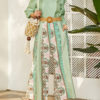 Bohemian Solid Color Lace Patch Pleated Long Sleeve V-neck Casual Blouse - Image 3