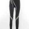 Casual Lace Up High Waist Long Pants - Image 3