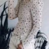Chic Lace Hollow Out Long Sleeve O-neck Causal Blouse - Image 10