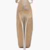 Glitter Pointed Toe Leather Sexy Sky High Heels - Image 9