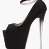 Glitter Pointed Toe Leather Sexy Sky High Heels - Image 10
