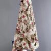 Retro Short Sleeve Cotton Floral Maxi Dress - Image 6