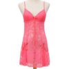 Sexy V Neck Mesh See-Through Lace Patchwork Sleep Dress - Image 11
