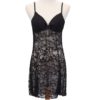 Sexy V Neck Mesh See-Through Lace Patchwork Sleep Dress - Image 12