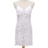 Sexy V Neck Mesh See-Through Lace Patchwork Sleep Dress - Image 9