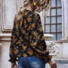 Shirt  Floral Print Flowers Jewel Neck Long Sleeves Polyester Casual Tops - Image 5