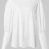 Solid Color Back Button Long Sleeve Causal Blouse - Image 8