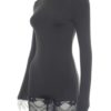 Solid Fitted Bodycon Long Sleeve Rompers - Image 7