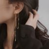 Cross Tassel Long Zircon Fashion Elegant Earrings - Image 6