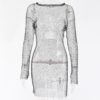 Diamonds Fishnet Sexy Beach Club Party Dresses - Image 3
