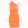 One-shoulder Ruched Mini Sleeveless Bodycon Dresses - Image 6
