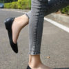 Pointed Toe PU Leather Daily Casual Ballerina Flat Shoes