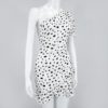 Ruffle Polka Dot Bodycon Mini Dress - Image 7