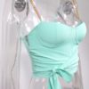 Sexy Tops Lace Up Straps Neck Sleeveless Polyester Top - Image 3
