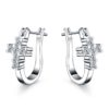 Zirconia Cross Hoop Earrings Fashion Jewelry - Image 3