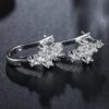 Zirconia Cross Hoop Earrings Fashion Jewelry - Image 4