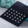 12 Pairs of Crystal Rhinestone Stud Earrings - Image 2