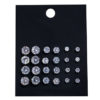 12 Pairs of Crystal Rhinestone Stud Earrings - Image 3