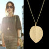 Alloy Leaf Design Pendant Necklace