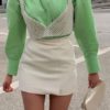 Chic Notch Collar Single-Breasted Long Sleeve Blouse - Image 4