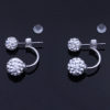 Double Beaded Crystal 925 Sterling Silver Stud Earring - Image 4