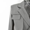 Double Layer Bandage Slim Pocket Blazer - Image 5