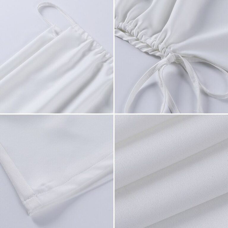Drawstring Backless High Street Sexy Bandage Tank Top - Image 6