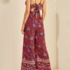 Ethnic Floral Print V-neck Long Sleeveless Casual Strap Jumpsuit - Image 2