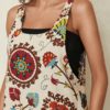 Ethnic Print Pocket Long Sleeveless Casual Jumpsuit - Image 5