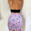 Fashion Butterfly Print Drawstring Ruched Hip Skirt - Image 7