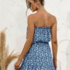 Floral Ruffle Ruffle Strapless Dresses - Image 7