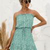 Floral Ruffle Ruffle Strapless Dresses - Image 8