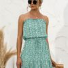 Floral Ruffle Ruffle Strapless Dresses - Image 10