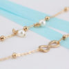 Infinity Anklet with Pearl Beads - Image 3