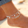 Infinity Anklet with Pearl Beads