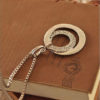 Long Chain Necklace Crystal Rhinestone and Silver Plated Pendant - Image 2