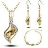Necklace Bangle Earring 18k Gold Plated Jewelry Set - Image 6
